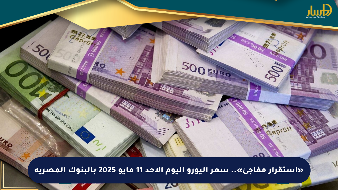 «استقرار مفاجئ».. سعر اليورو اليوم الأحد 11 مايو 2025 بالبنوك المصرية